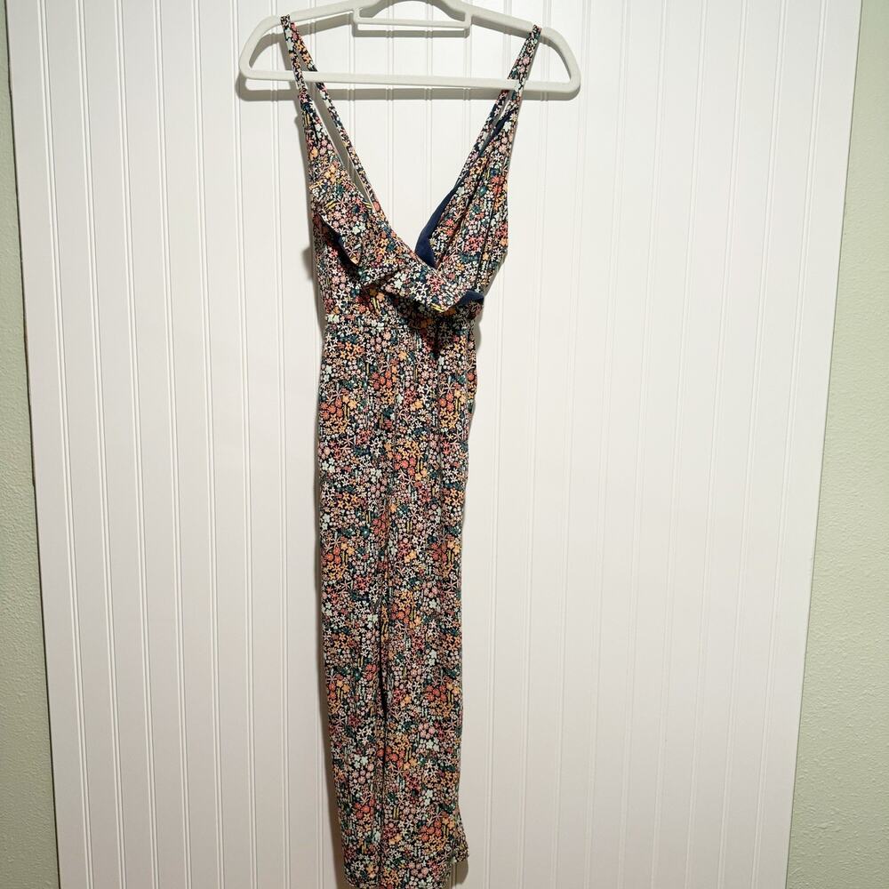 Tea Collection Floral Ruffled Jumpsuit Girls 14